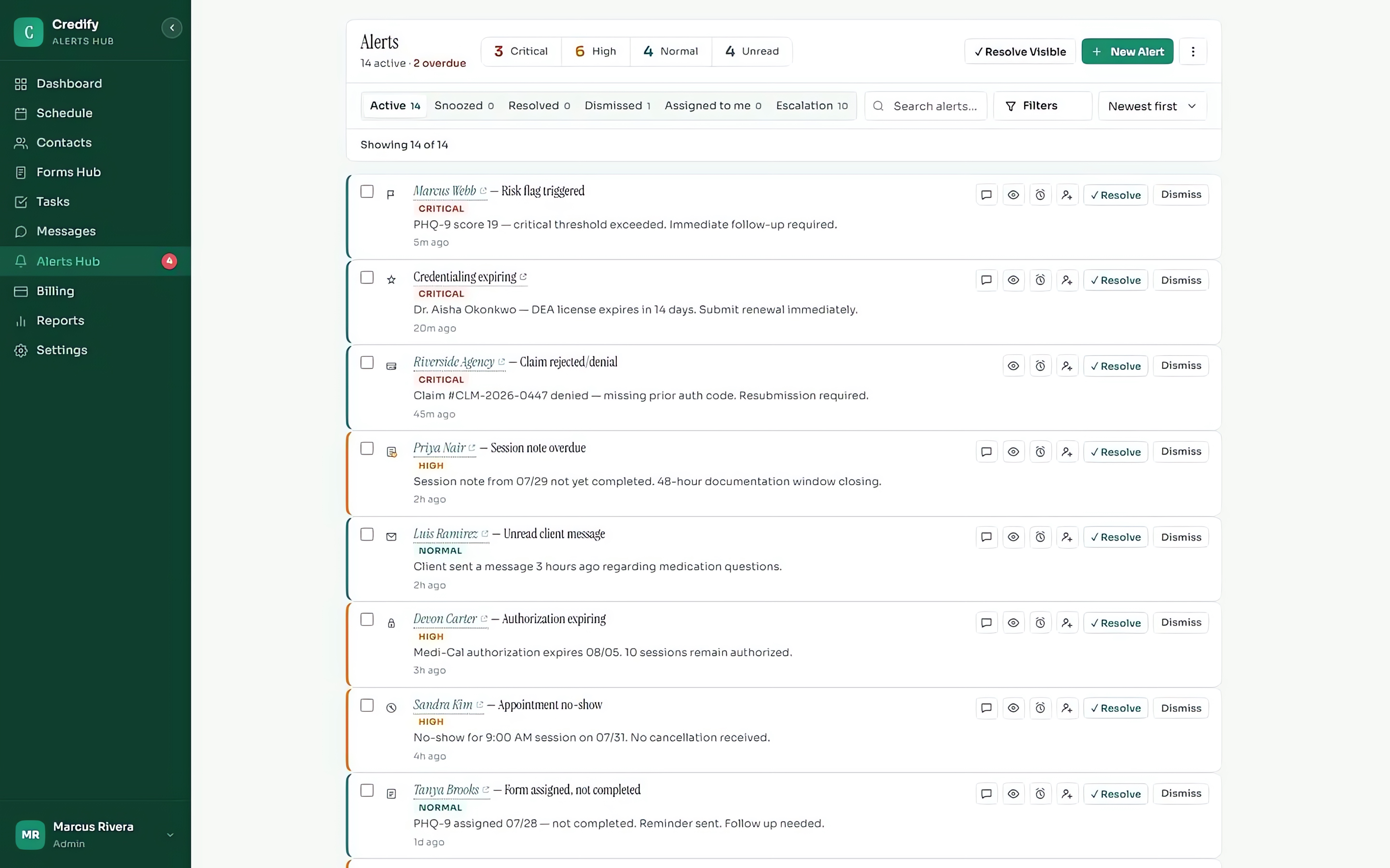 Alerts Hub, shown in Keep Your EHR