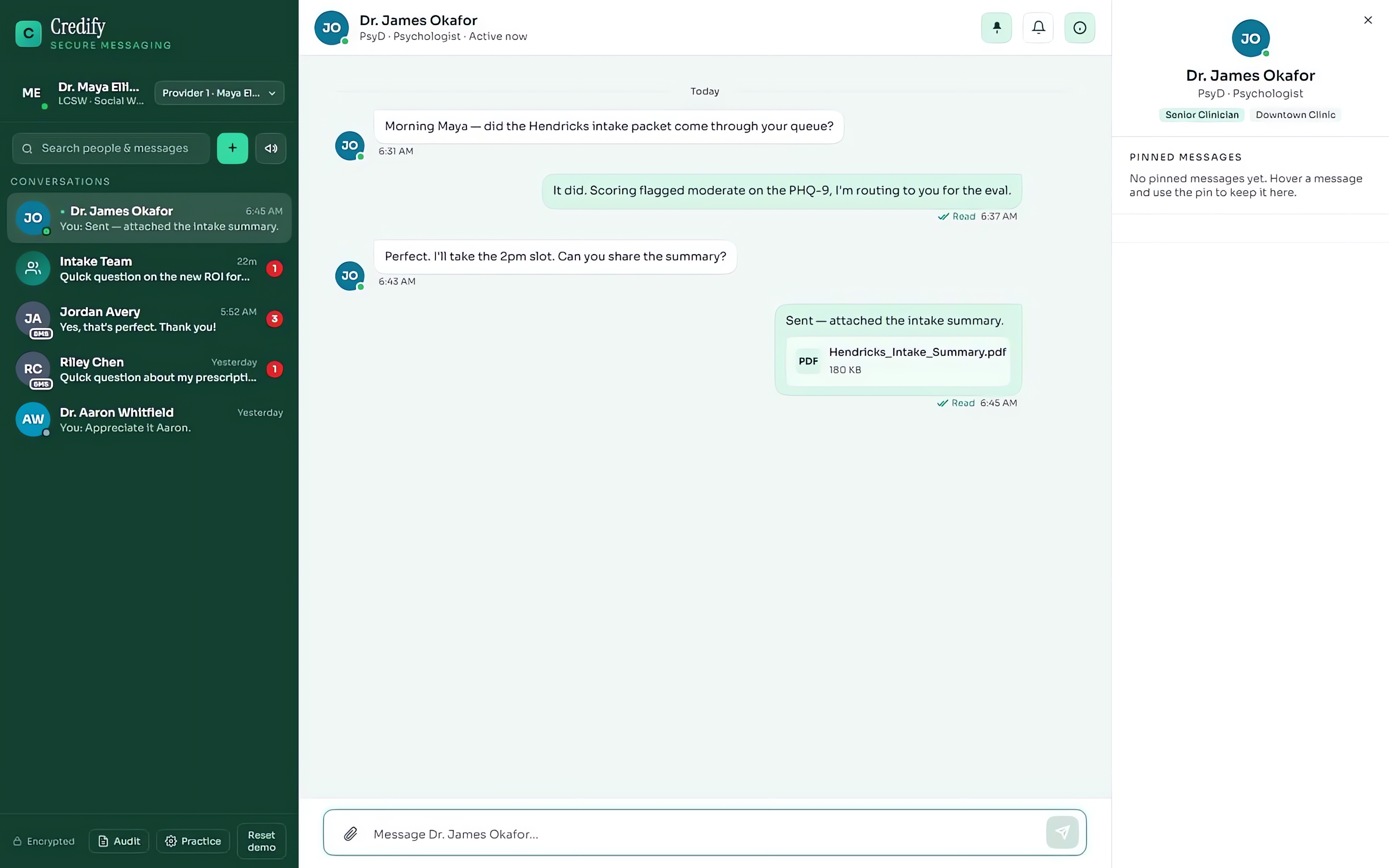 Secure messaging, shown in Keep Your EHR