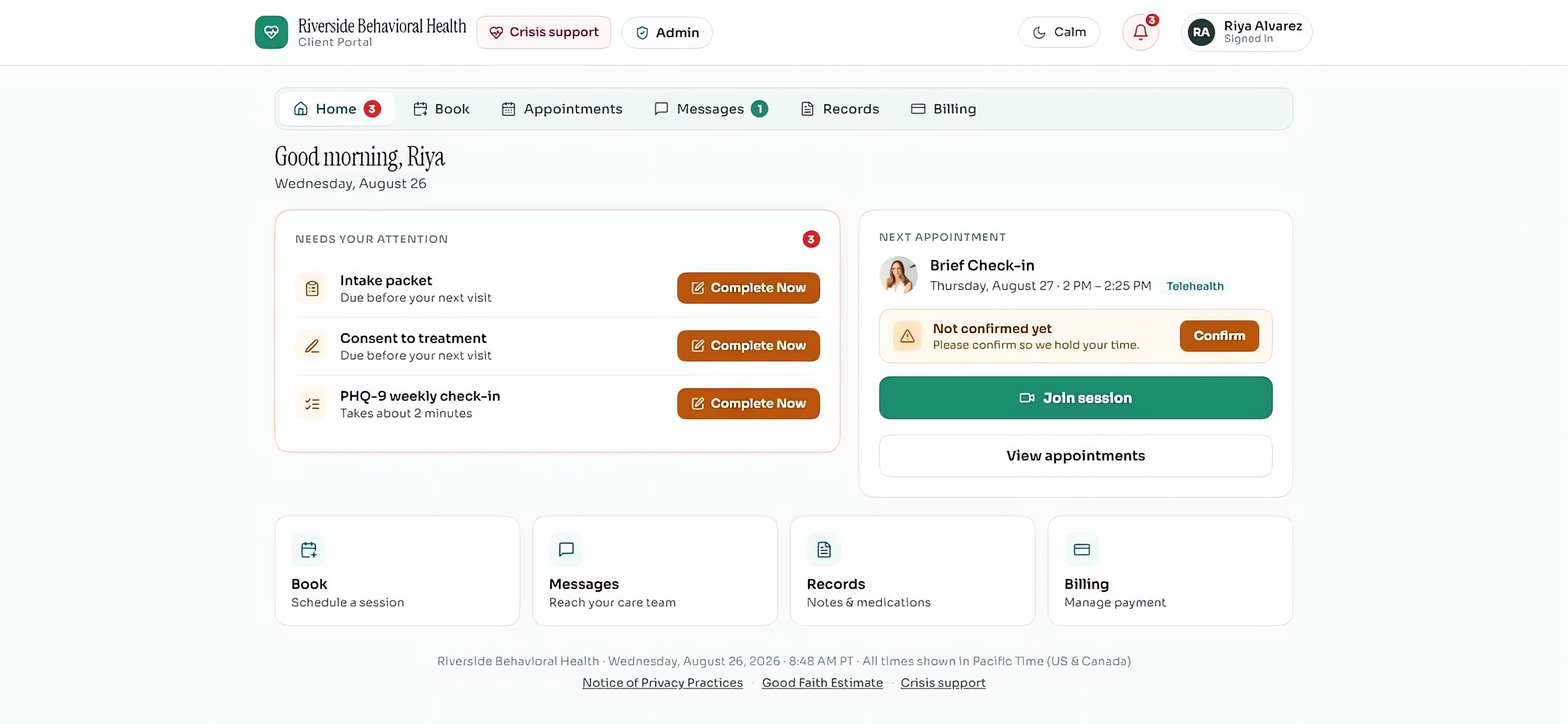 Client Portal, shown in Keep Your EHR